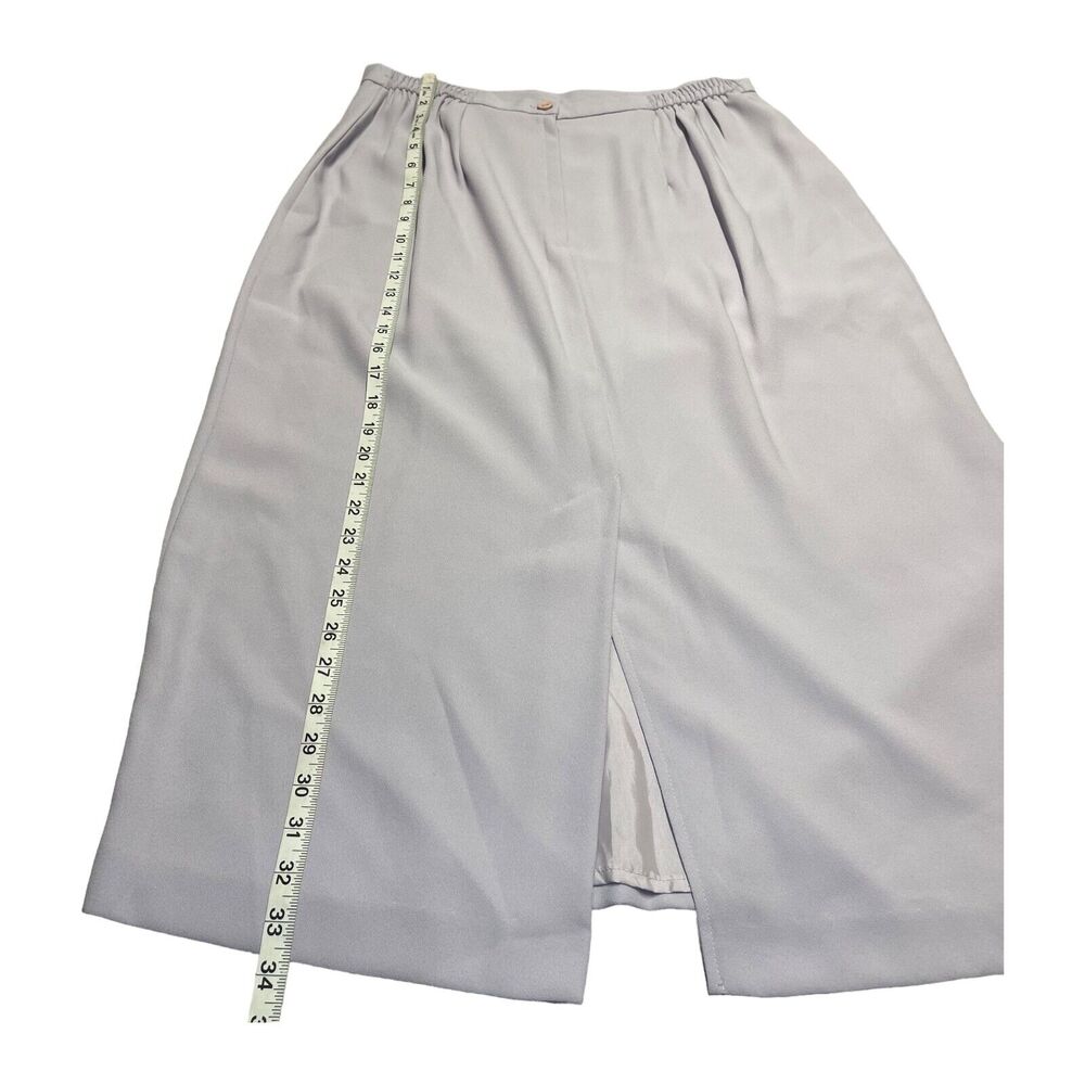 Lady Hazan A-Line Skirt Women 16 Lilac 100% Polyester Lined Classic Fit Pleated - Picture 6 of 7